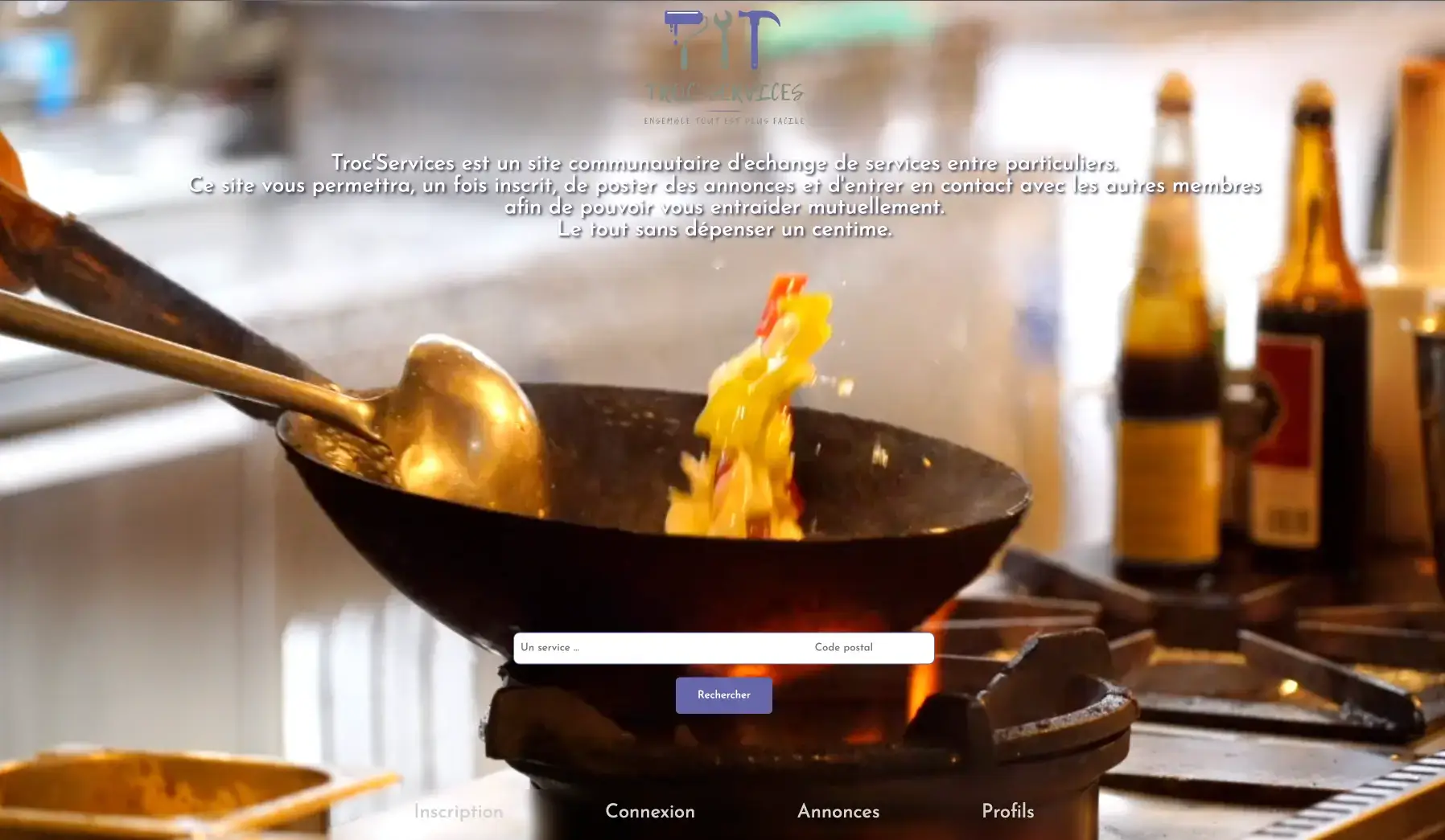 Picture of Troc'Services website home page